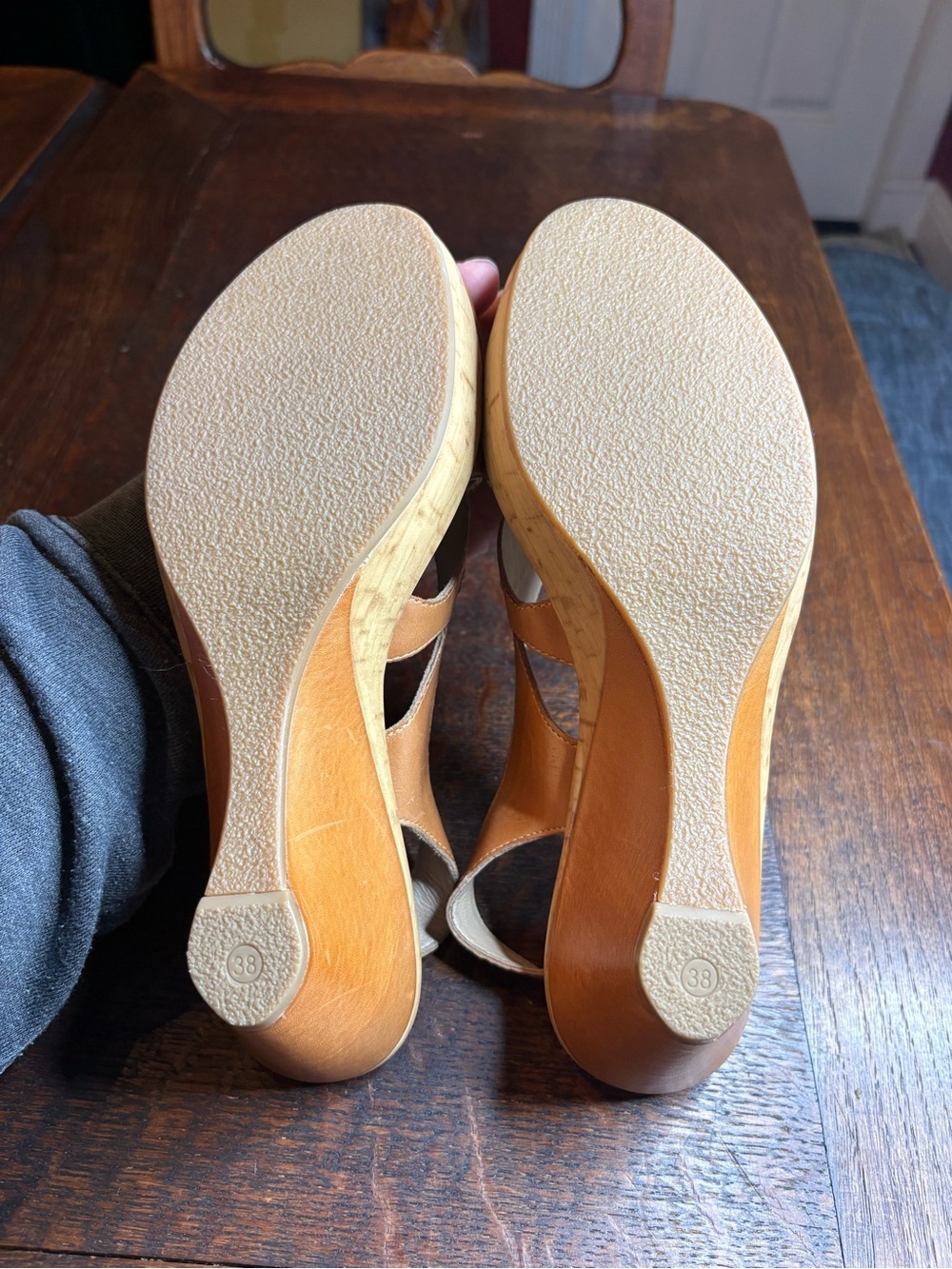Pikolinos Stitched Floral Leather Wedge Sandals EU 38 - Picture 7 of 7